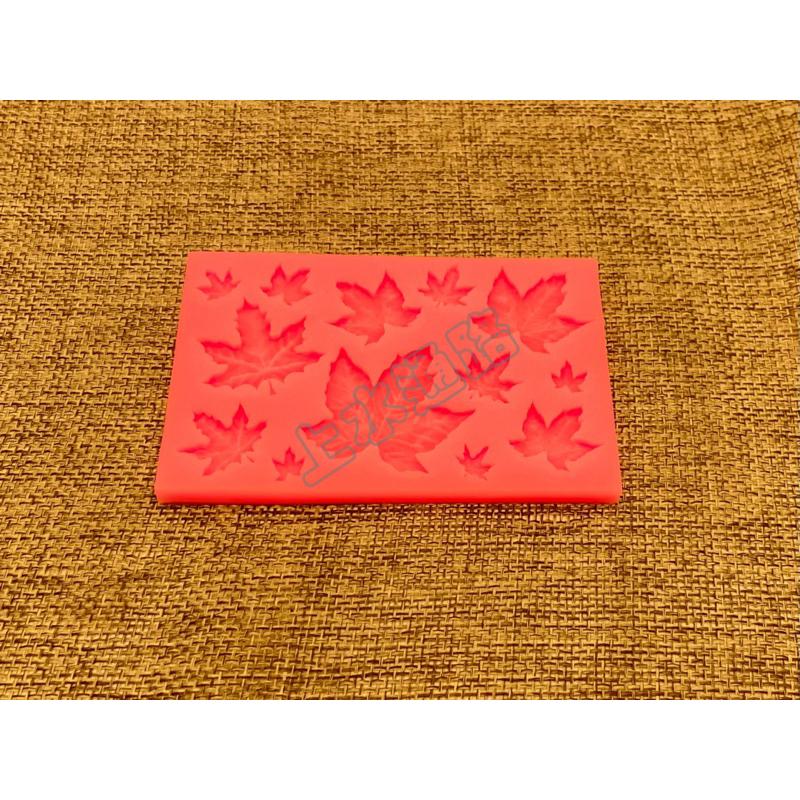 楓葉 樹葉 翻糖蛋糕烘培陶泥手工模 液態矽膠模具 蛋糕裝飾 粘土樹葉楓葉矽膠模具 葉子集合食玩配件-細節圖5