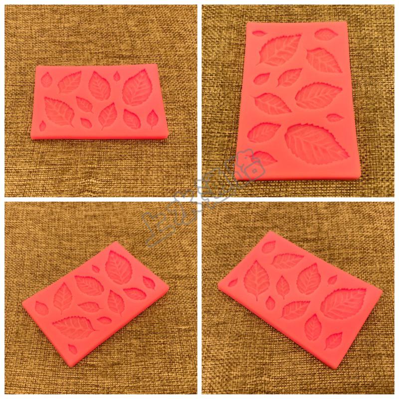 楓葉 樹葉 翻糖蛋糕烘培陶泥手工模 液態矽膠模具 蛋糕裝飾 粘土樹葉楓葉矽膠模具 葉子集合食玩配件-細節圖6