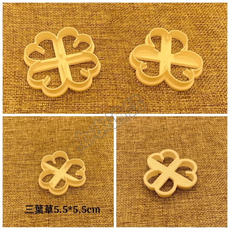 臺灣現貨 新款聖帕特里克節三葉草四葉草diy塑料餅乾模具翻糖烘焙工貝三葉草四葉草餅乾模具 翻糖烘焙工具 印花模具-細節圖2