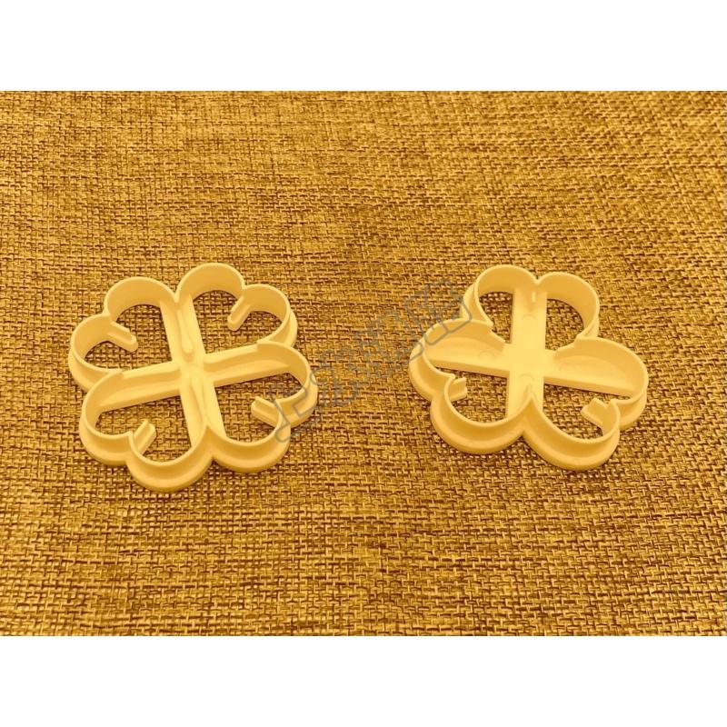 臺灣現貨 新款聖帕特里克節三葉草四葉草diy塑料餅乾模具翻糖烘焙工貝三葉草四葉草餅乾模具 翻糖烘焙工具 印花模具-細節圖7
