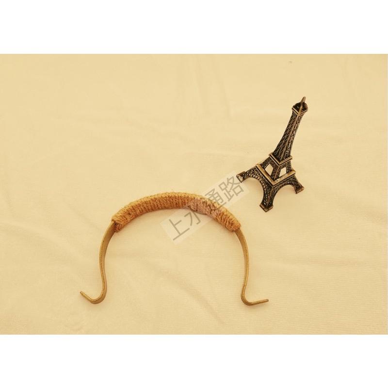 台灣現貨仿古銅麻繩款長鉤直出茶壺提樑把手仿古銅綁麻繩茶壺提手把外鉤壺提樑把手防燙配件茶壺手柄配件-細節圖4