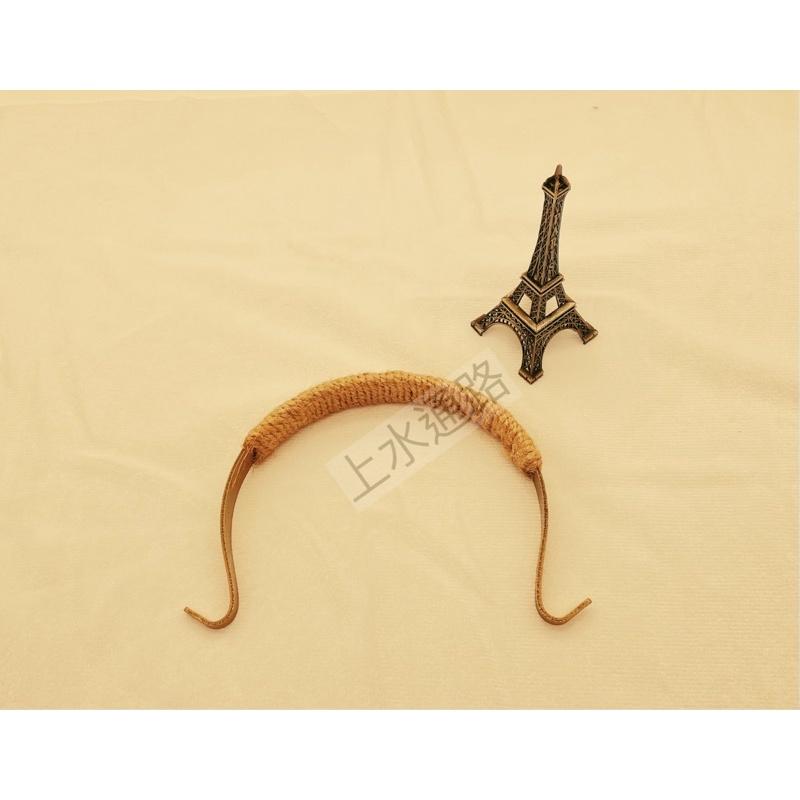 台灣現貨仿古銅麻繩款長鉤直出茶壺提樑把手仿古銅綁麻繩茶壺提手把外鉤壺提樑把手防燙配件茶壺手柄配件-細節圖7