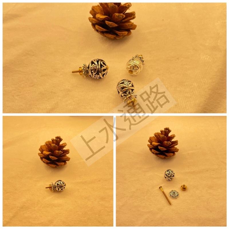 台灣直送 銀色鋅合金彩珠壼鈕精緻茶具銀色鋅合金珠壼盖鈕配件 陶瓷銀色鋅合金彩珠蓋珠 茶葉罐蓋钮香爐拉手銀色鋅合金彩珠-細節圖3