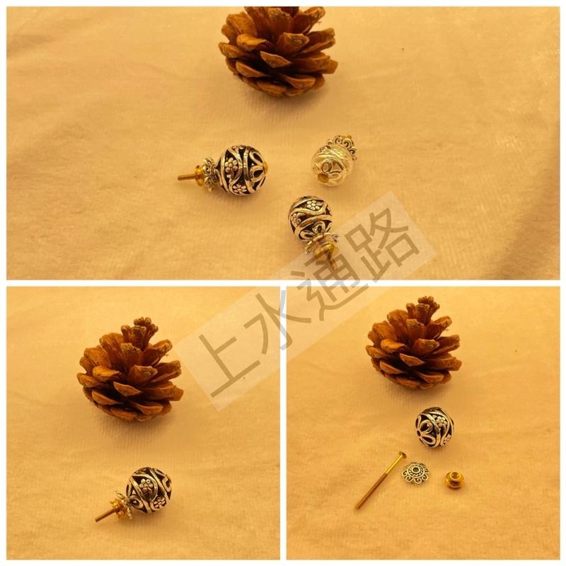 台灣直送 銀色鋅合金彩珠壼鈕精緻茶具銀色鋅合金珠壼盖鈕配件 陶瓷銀色鋅合金彩珠蓋珠 茶葉罐蓋钮香爐拉手銀色鋅合金彩珠-細節圖4