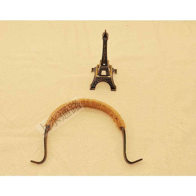 台灣現貨黑色烤漆麻繩款長鉤直出茶壺提樑把手黑色烤漆綁麻繩茶壺提手把外鉤壺提樑把手防燙配件茶壺手柄配件-細節圖5