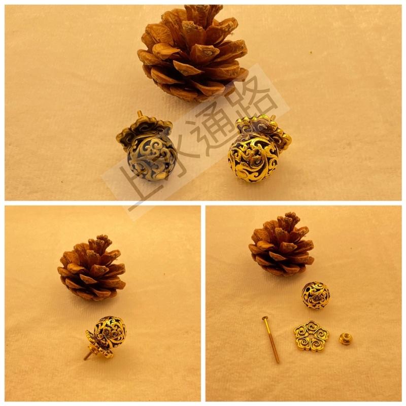 台灣直送 祥雲珠壼鈕精緻茶具祥雲珠壼盖鈕配件 祥雲珠彩珠蓋珠 茶葉罐蓋钮香爐拉手祥雲珠。-細節圖3