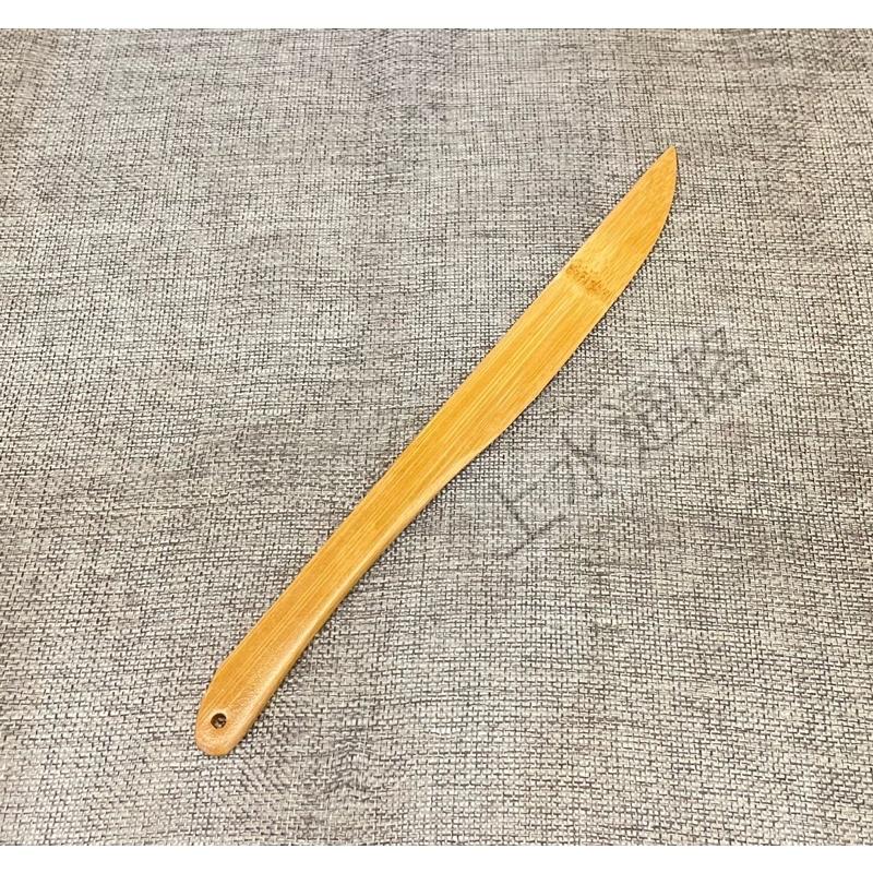 印泥、陶泥攪拌棒竹子書法用品裁切刀木制宣紙裁紙刀美工刀文房用品實木美術創意復古禮品竹起子竹尺宣紙專用刀竹簽起子裝裱材料-細節圖3
