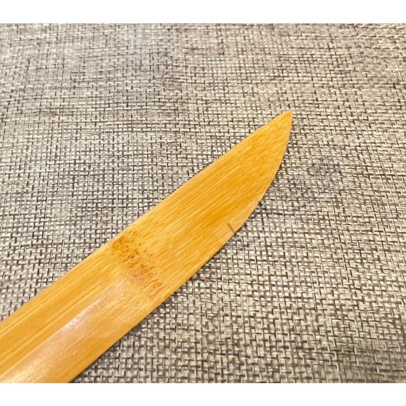 印泥、陶泥攪拌棒竹子書法用品裁切刀木制宣紙裁紙刀美工刀文房用品實木美術創意復古禮品竹起子竹尺宣紙專用刀竹簽起子裝裱材料-細節圖5
