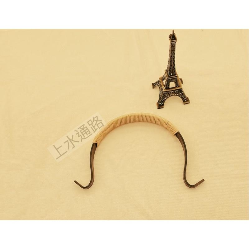 台灣現貨黑色烤漆棉繩款長鉤直出茶壺提樑把手黑色烤漆綁棉繩茶壺提手把外鉤壺提樑把手防燙配件茶壺手柄配件-細節圖5