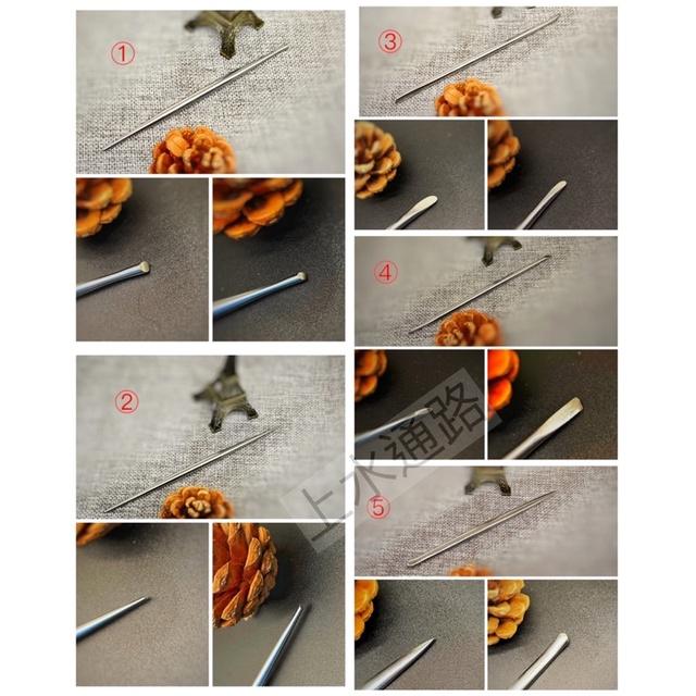 台灣現貨直出銀色金屬雕塑工具不銹鋼精鋼泥塑手辦刻刀10件套軟陶工具超輕粘士工具麵塑工具泥 塑油泥雕塑工具430不銹鋼-細節圖3