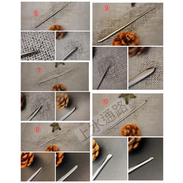 台灣現貨直出銀色金屬雕塑工具不銹鋼精鋼泥塑手辦刻刀10件套軟陶工具超輕粘士工具麵塑工具泥 塑油泥雕塑工具430不銹鋼-細節圖4