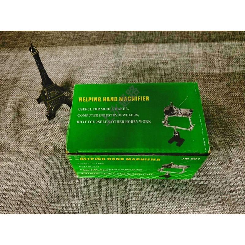 帶放大鏡金屬夾台 萬向金屬工作夾台 模型工具金屬萬向工作夾台/工作台美國土、橡膠土的好幫手模型著色比迷你台鉗-細節圖2