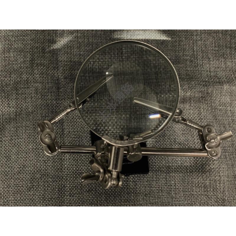 帶放大鏡金屬夾台 萬向金屬工作夾台 模型工具金屬萬向工作夾台/工作台美國土、橡膠土的好幫手模型著色比迷你台鉗-細節圖8