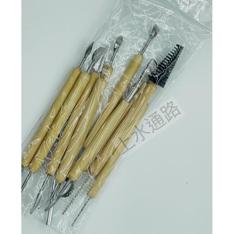11件雕塑工具套裝  、七本針、 泥塑 油泥 軟陶 陶藝工具、 精雕油泥、造型工具 、輕黏土 陶土工具 手作工具-細節圖2
