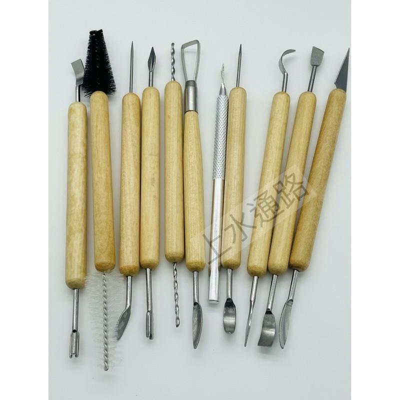 11件雕塑工具套裝  、七本針、 泥塑 油泥 軟陶 陶藝工具、 精雕油泥、造型工具 、輕黏土 陶土工具 手作工具-細節圖3