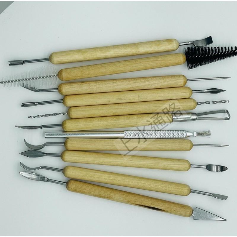 11件雕塑工具套裝  、七本針、 泥塑 油泥 軟陶 陶藝工具、 精雕油泥、造型工具 、輕黏土 陶土工具 手作工具-細節圖6