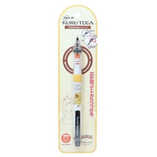 🔥現貨 日本購回 三菱 寶可夢 皮卡丘 UNI 自動360度旋轉鉛筆 0.5 mm Kuru Toga 自動-規格圖8