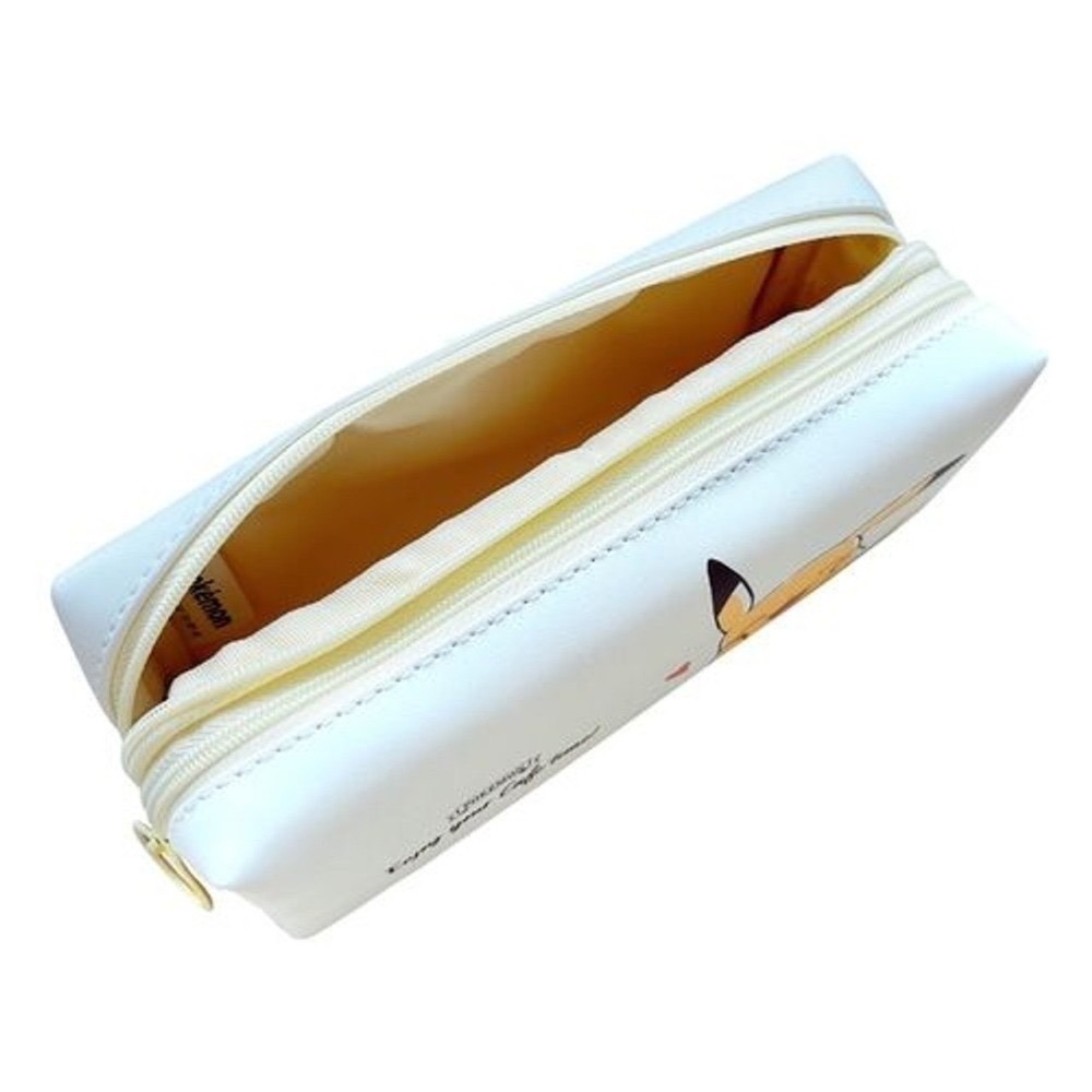 🔥現貨 日本購回 正版授權 精靈寶可夢 寶可夢 皮卡丘 雙層雙拉鍊 雙層 鉛筆盒 皮質 大容量筆袋 收納袋 雙收納 拉-細節圖5