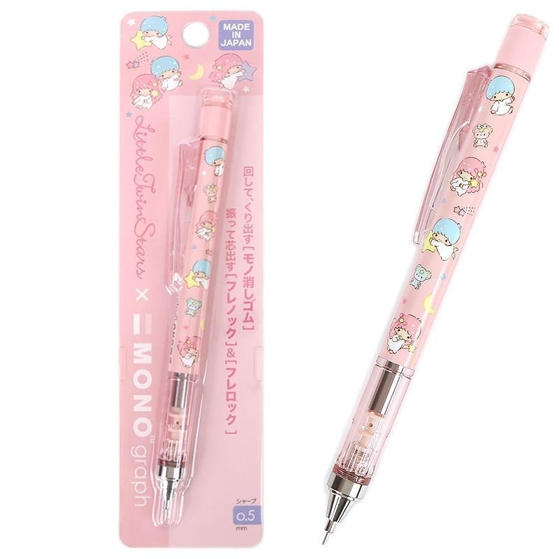 🔥現貨 日本製 MONO 蜻蜓牌 角落生物 三麗鷗 美樂蒂 酷洛米 自動筆 搖搖筆 蜻蜓牌 自動鉛筆 0.5 附橡皮擦-細節圖8