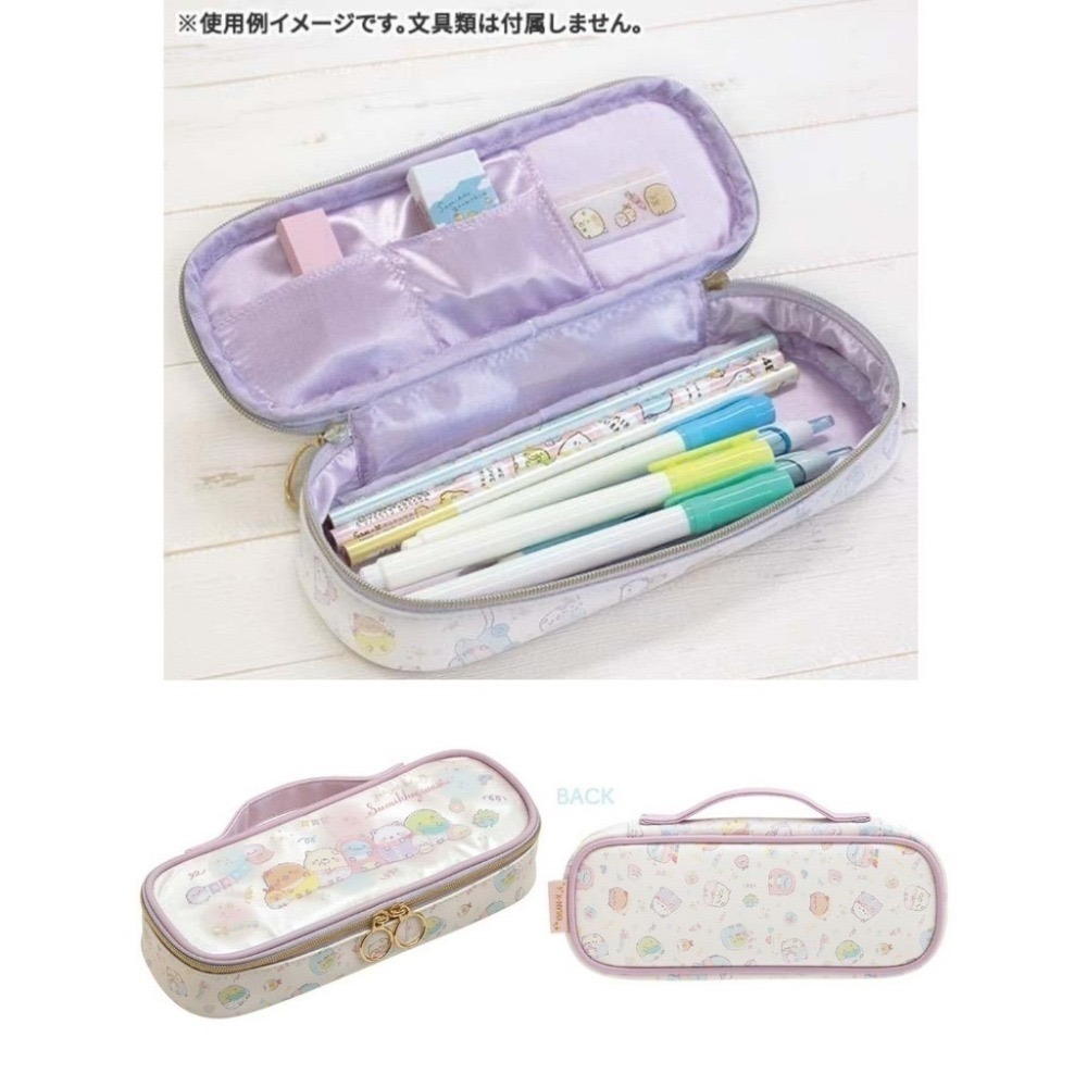 🔥24H出貨 現貨 日本正版 SAN-X 角落生物 角落小夥伴 防水 皮革 掀蓋 拉鍊 鉛筆盒 筆袋 收納袋 化妝包-細節圖5