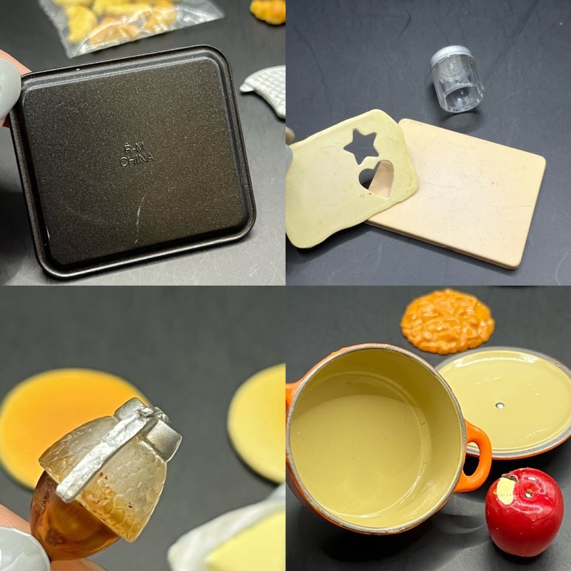 2004 rement 散件 隱藏 食玩 盒玩 點心廚房 牛角麵包 果醬 草莓蛋糕 蘋果派 餅乾 鬆餅-細節圖3