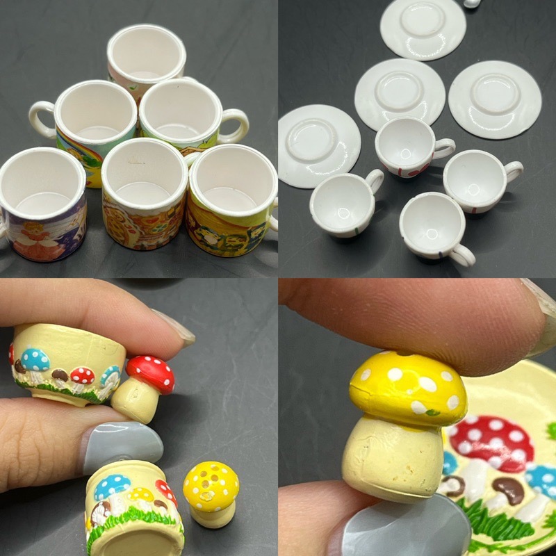 2006 rement 食玩盒玩 散件 童話王國 國的食器 香菇 愛麗絲 金魚食器-細節圖3