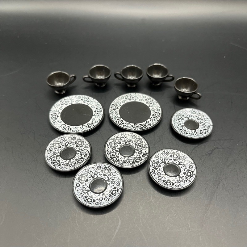 2006 rement 食玩盒玩 散件 童話王國 國的食器 香菇 愛麗絲 金魚食器-規格圖4