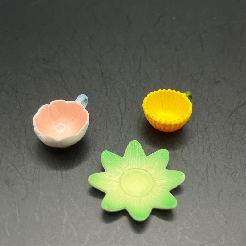 2006 rement 食玩盒玩 散件 童話王國 國的食器 香菇 愛麗絲 金魚食器-規格圖4