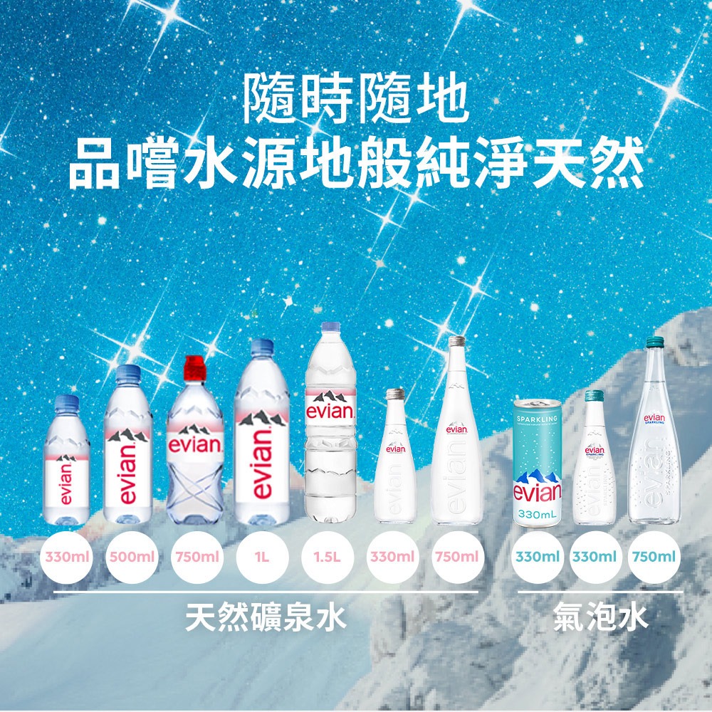 evian依雲 氣泡礦泉水(玻璃瓶750ml/12入)┃官方直營-細節圖6