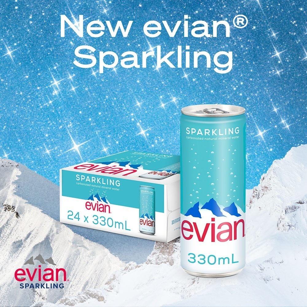 evian依雲 氣泡礦泉水(鋁罐330ml/24入)┃官方直營-細節圖2