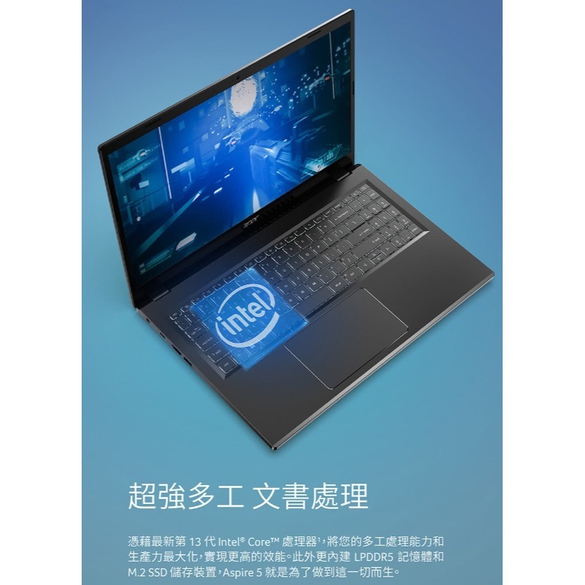 Acer 宏碁 15.6吋i3輕薄筆電(Aspire 5/A515-58P/i3-1305U/8G/512/W11)-細節圖7