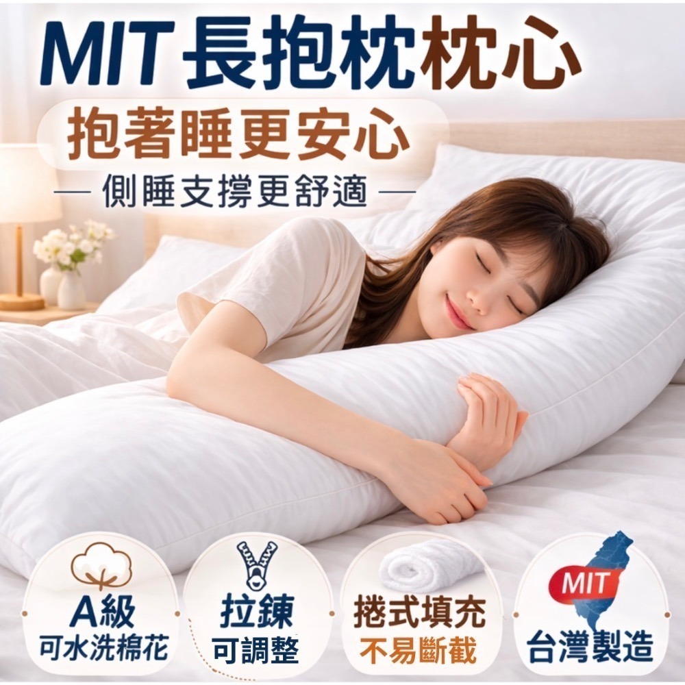 【台灣客製枕心】長抱枕芯 動漫抱枕心 好事多枕心 等身抱枕枕心 客製尺寸 50x150 50x160 60x180-細節圖2