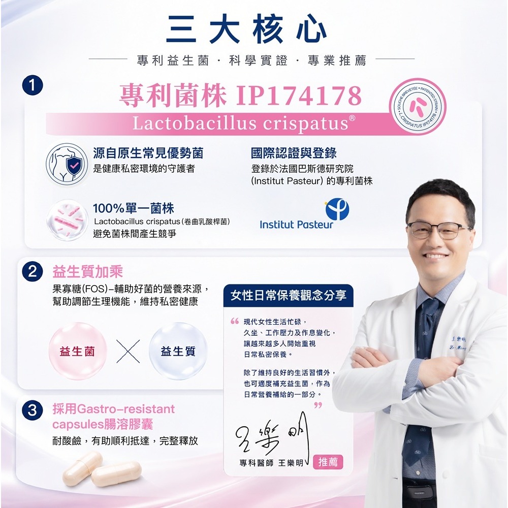 薈舒芙私密處益生菌 30顆/盒  (卷曲乳酸桿菌) 奶素食【瑞昌藥局】017325-細節圖5