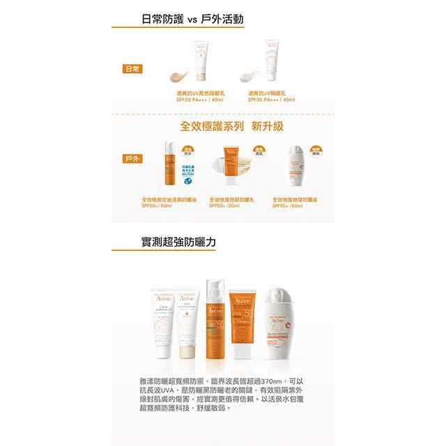 AVENE 雅漾全效極護物理防曬液SPF50+ 40ml (白色罐) 兒童防曬【瑞昌藥局】017085-細節圖5