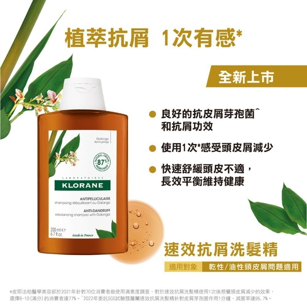 KLORANE 蔻蘿蘭 速效抗屑洗髮精 400ml 乾性頭皮屑 油頭【瑞昌藥局】010522-細節圖2