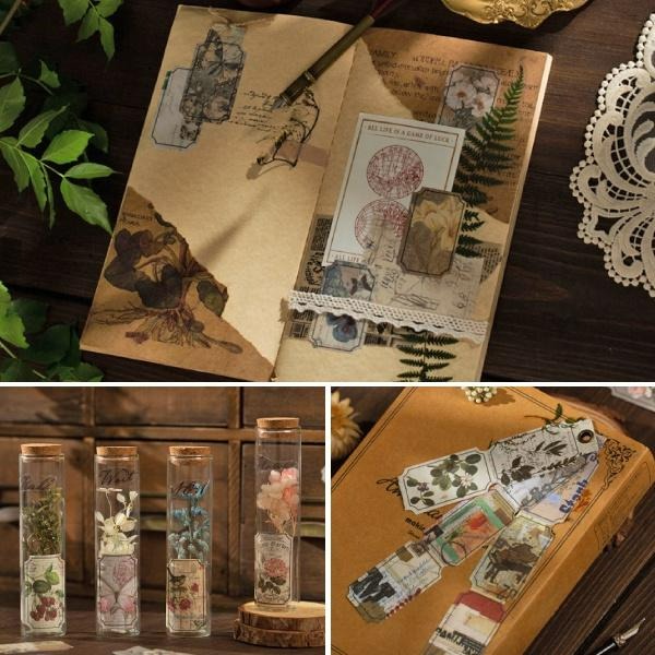 RAYRAYGO 語閒 貼紙【西西里玫瑰系列】8款 紙質 票券造型 復古貼紙 植物貼紙 懷舊插畫 手帳裝飾 拼貼素材-細節圖3