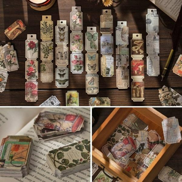 RAYRAYGO 語閒 貼紙【西西里玫瑰系列】8款 紙質 票券造型 復古貼紙 植物貼紙 懷舊插畫 手帳裝飾 拼貼素材-細節圖4