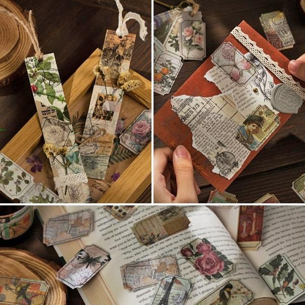 RAYRAYGO 語閒 貼紙【西西里玫瑰系列】8款 紙質 票券造型 復古貼紙 植物貼紙 懷舊插畫 手帳裝飾 拼貼素材-細節圖6