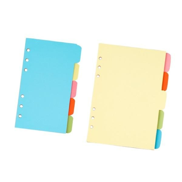 RAYRAYGO 活頁替芯【彩色索引隔頁】3款 A4/A5/A6 紙質隔頁 活頁本分類頁 彩色分隔頁 活頁索引卡紙-細節圖2