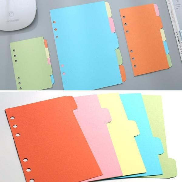 RAYRAYGO 活頁替芯【彩色索引隔頁】3款 A4/A5/A6 紙質隔頁 活頁本分類頁 彩色分隔頁 活頁索引卡紙-細節圖5