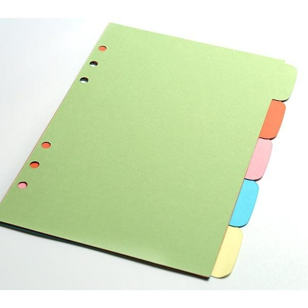 RAYRAYGO 活頁替芯【彩色索引隔頁】3款 A4/A5/A6 紙質隔頁 活頁本分類頁 彩色分隔頁 活頁索引卡紙-細節圖6