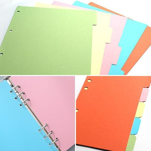 RAYRAYGO 活頁替芯【彩色索引隔頁】3款 A4/A5/A6 紙質隔頁 活頁本分類頁 彩色分隔頁 活頁索引卡紙-細節圖7