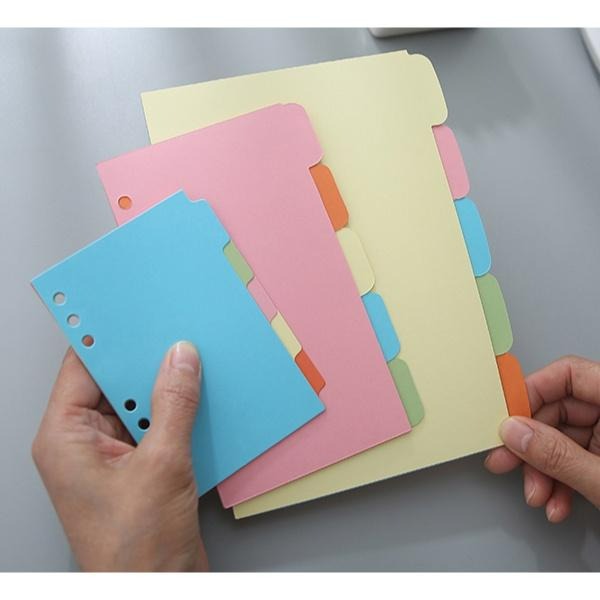 RAYRAYGO 活頁替芯【彩色索引隔頁】3款 A4/A5/A6 紙質隔頁 活頁本分類頁 彩色分隔頁 活頁索引卡紙-細節圖8