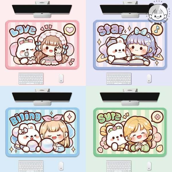 RAYRAYGO【提拉多桌墊】10款 加厚防滑 卡通桌墊 可愛滑鼠墊 加大滑鼠墊 書桌墊 辦公桌墊 鍵盤墊 電腦桌墊-細節圖9