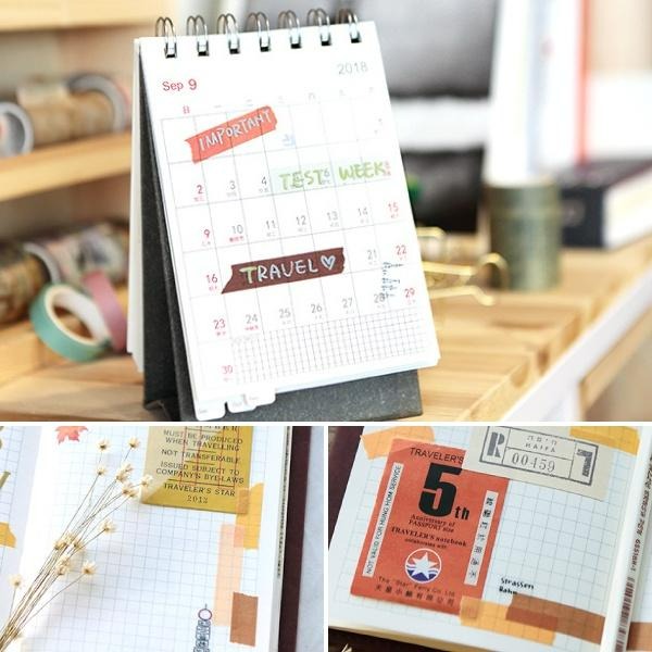 RAYRAYGO 芯陌 紙膠帶【純色系列】9款 5入組 和紙膠帶 膠帶套裝 彩色膠帶 莫蘭迪色 手帳裝飾 拼貼素材-細節圖6