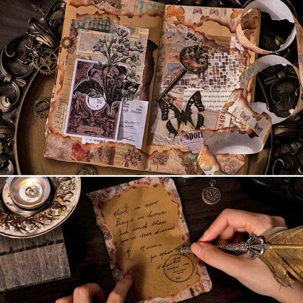 RAYRAYGO 美好的一天 異型膠帶【X檔案系列】8款 和紙膠帶 火燒異形 復古膠帶 邊框膠帶 手帳裝飾 拼貼素材-細節圖5