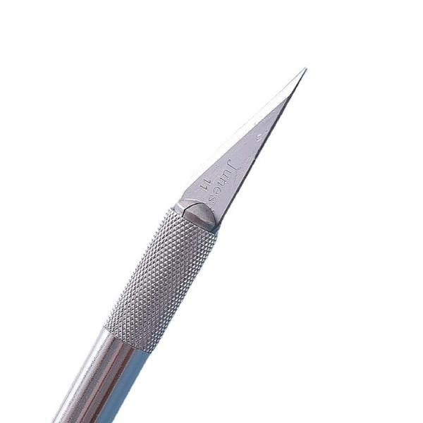 RAYRAYGO【橡皮章雕刻刀】含刀片5枚 紙雕刀 裁紙刀 切割刀 美工刀 開箱刀 金屬刀 可替芯 筆刀 辦公文具-細節圖2