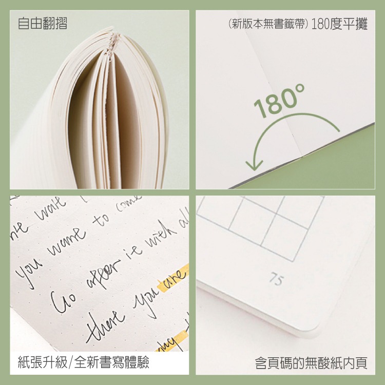 RAYRAYGO PAPERIDEAS【裸背】16款 四種尺寸 子彈筆記本 日記本 方格/點陣/空白/橫線 素面手帳-細節圖2