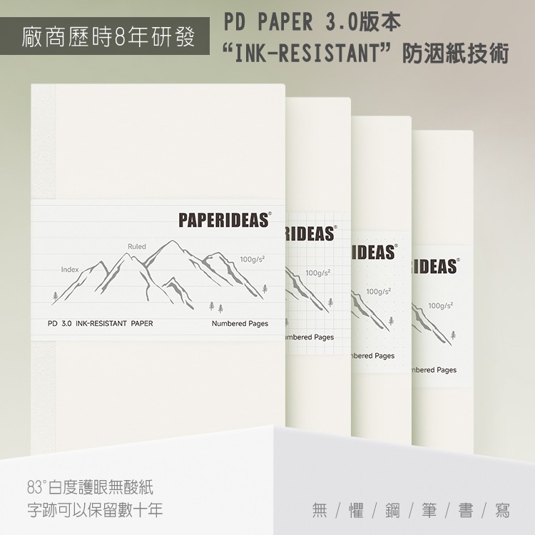 RAYRAYGO PAPERIDEAS【裸背】16款 四種尺寸 子彈筆記本 日記本 方格/點陣/空白/橫線 素面手帳-細節圖9