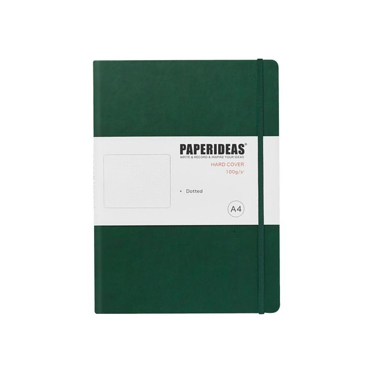 RAYRAYGO PAPERIDEAS【A4硬皮】6款 方格/點陣 192頁 子彈筆記 大尺寸 手帳本 素面綁帶 筆記本-細節圖2